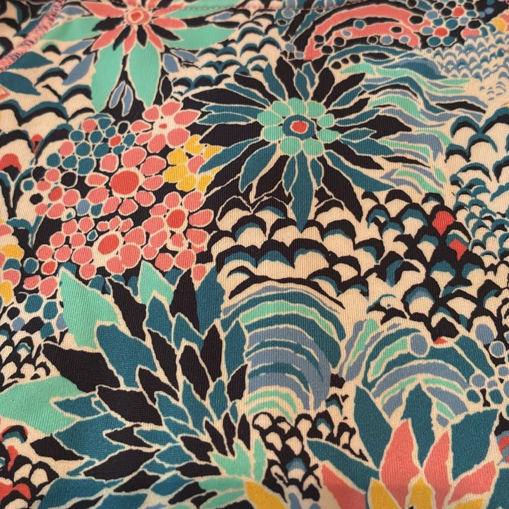Girls 8 Roxy Floral Rashguard Swimsuit - Picture 2 of 9